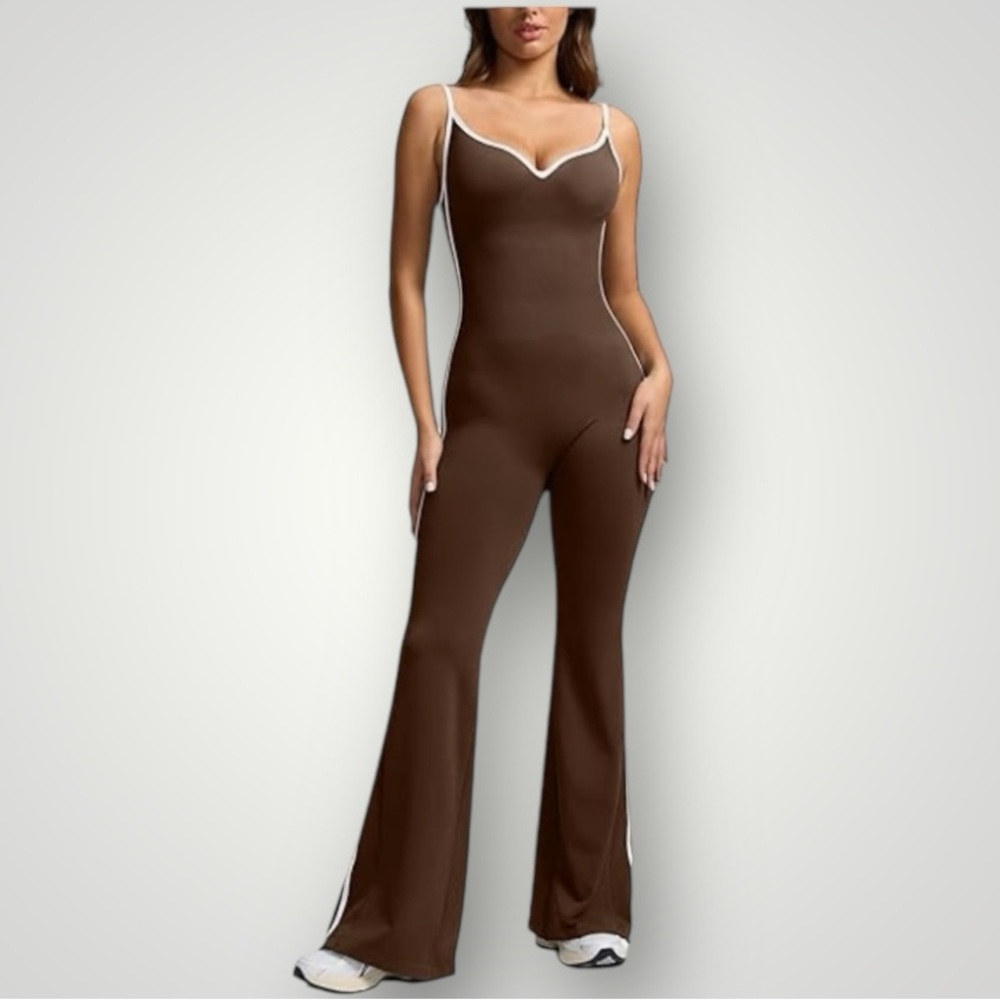 NWT Stretchy Flare Leg Shaper Onsie Jumpsuit
